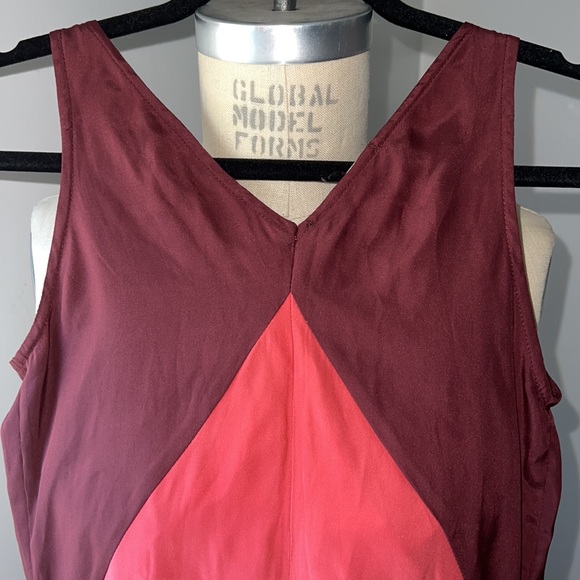 Yana K Los Angeles 100% Silk Maroon / Coral Womens Slip Dress Size 2 - Picture 9 of 10